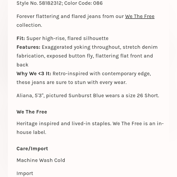 Free People We The Free Jayde Flare Jeans Women's 29 Apricot Brandy - Picture 7 of 7